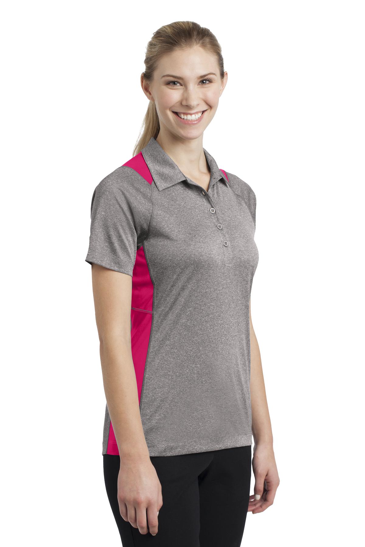 Sport-Tek® Women's Heather Colorblock Contender Polo 4