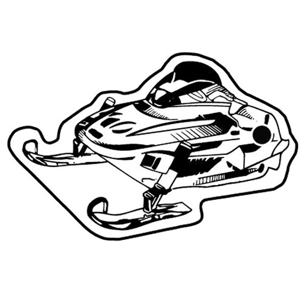 Snowmobile 2 Key Tag - Spot Color 1
