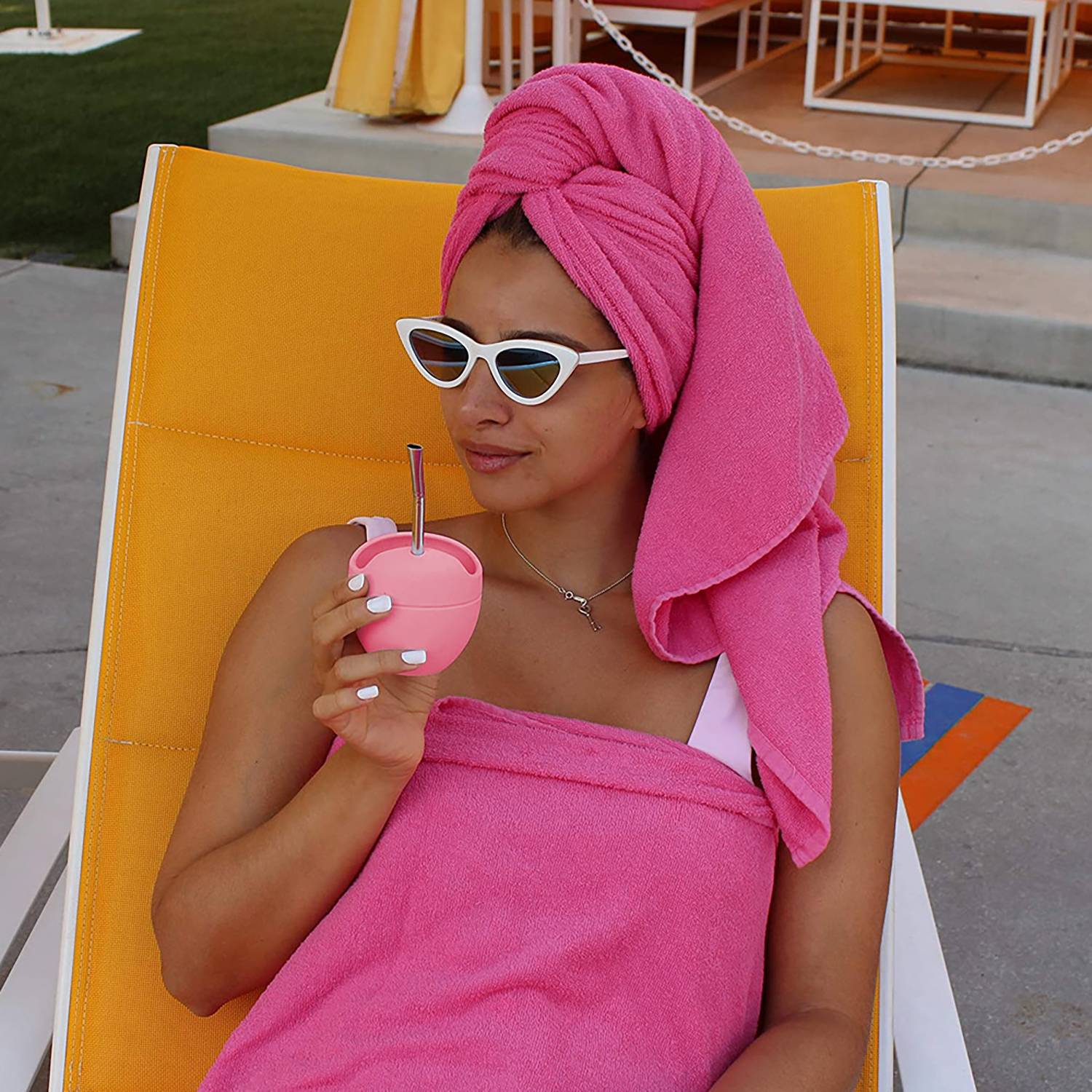 8oz Silicone Foldable Tea Cup With Straw 5