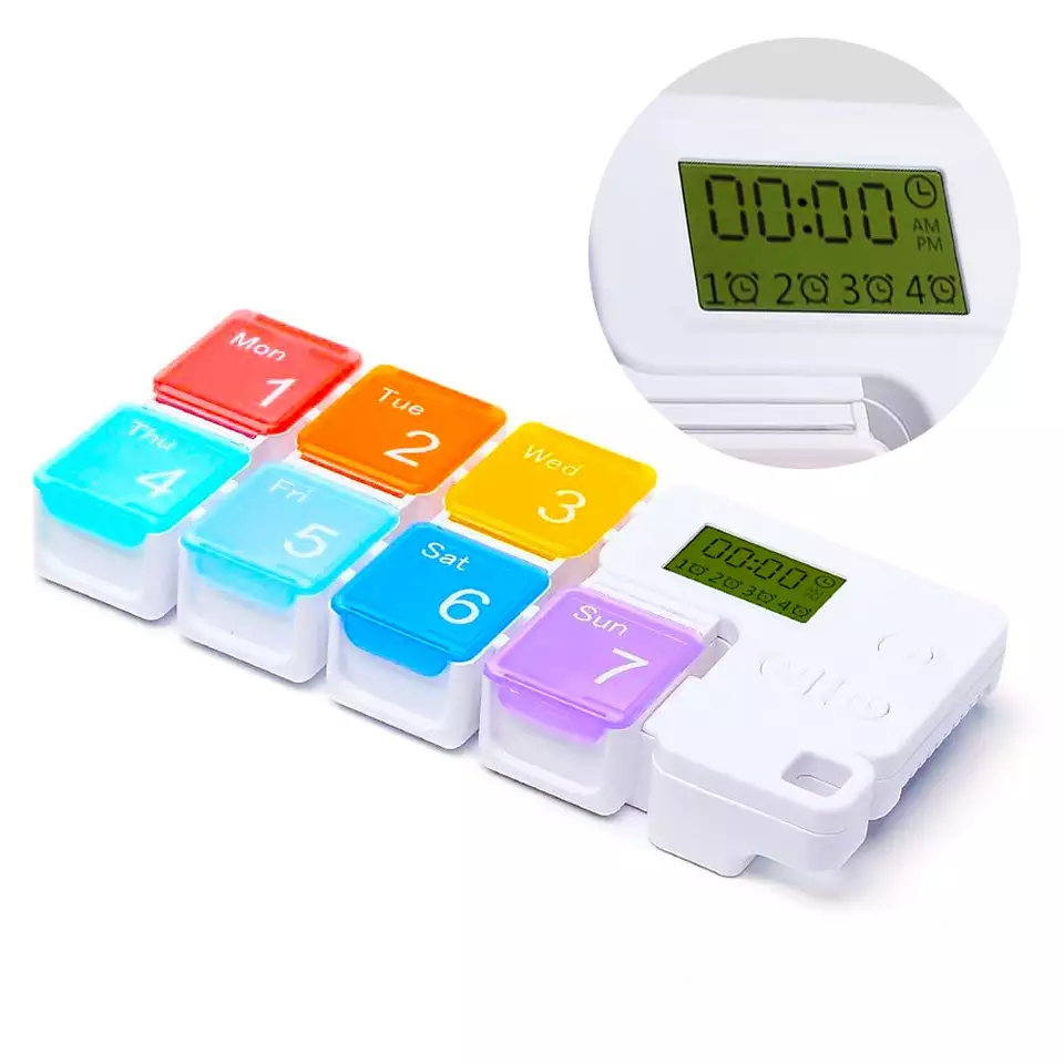 7 Day Pill Organizer With Alarm Clock 2