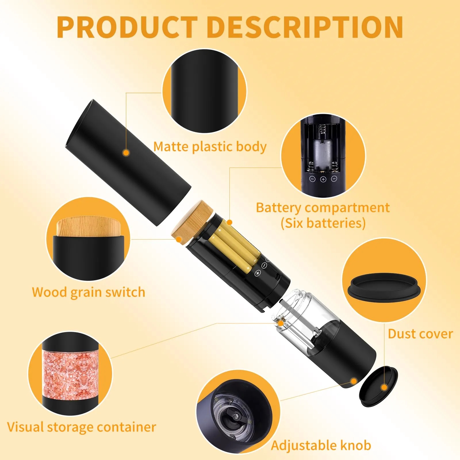 Electric Salt and Pepper Grinder 4