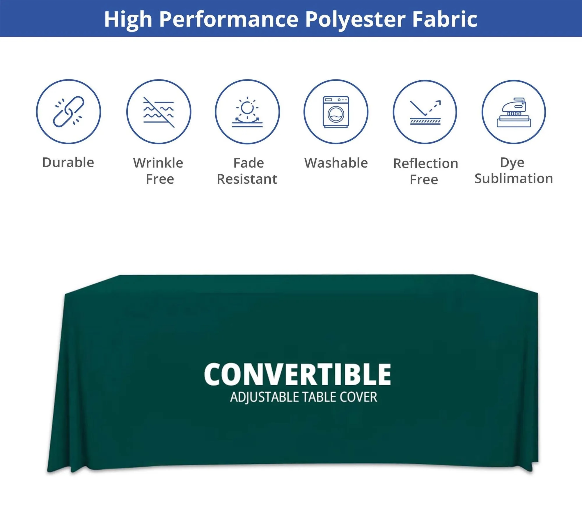 Convertible / Adjustable Table Covers (8' x 2.5') 3