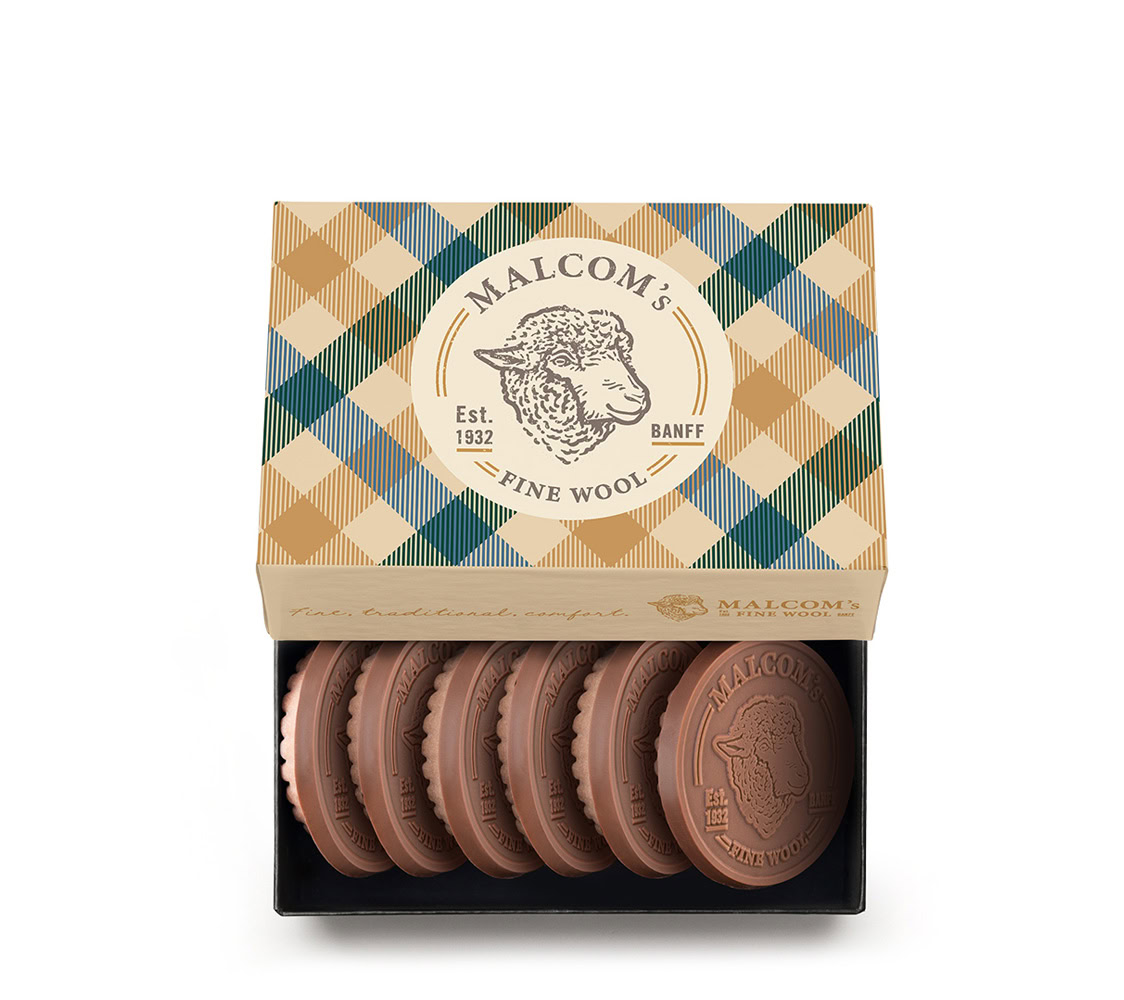 Decadent 6-Piece Chocolate Shortbread Cookie Gift Set with Luxury Custom Packaging 6