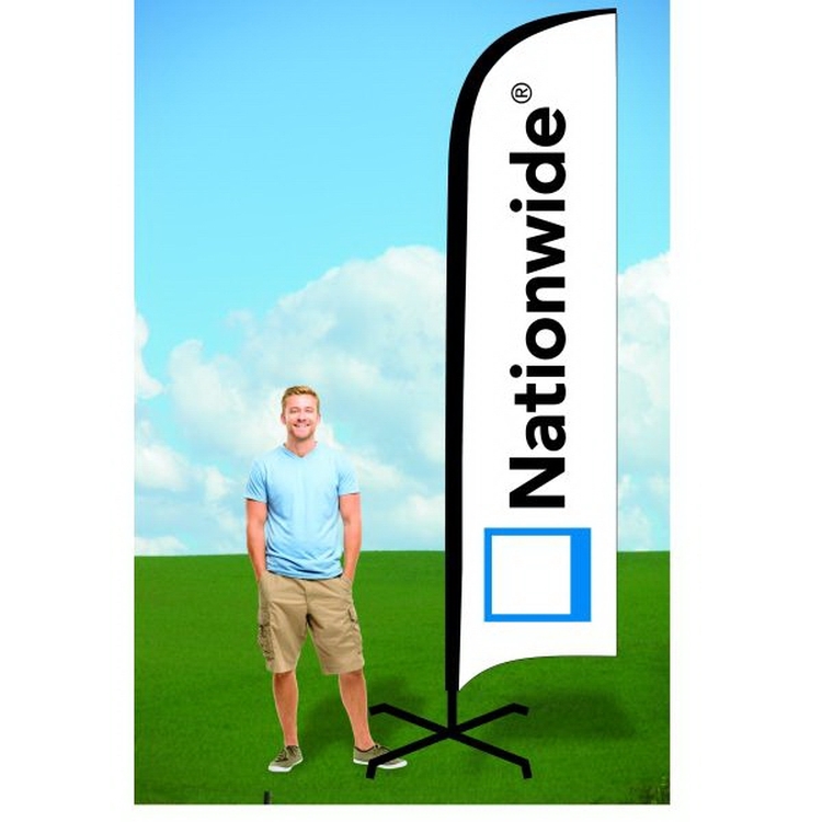 11ft Advertising Flag with X Stand-Double