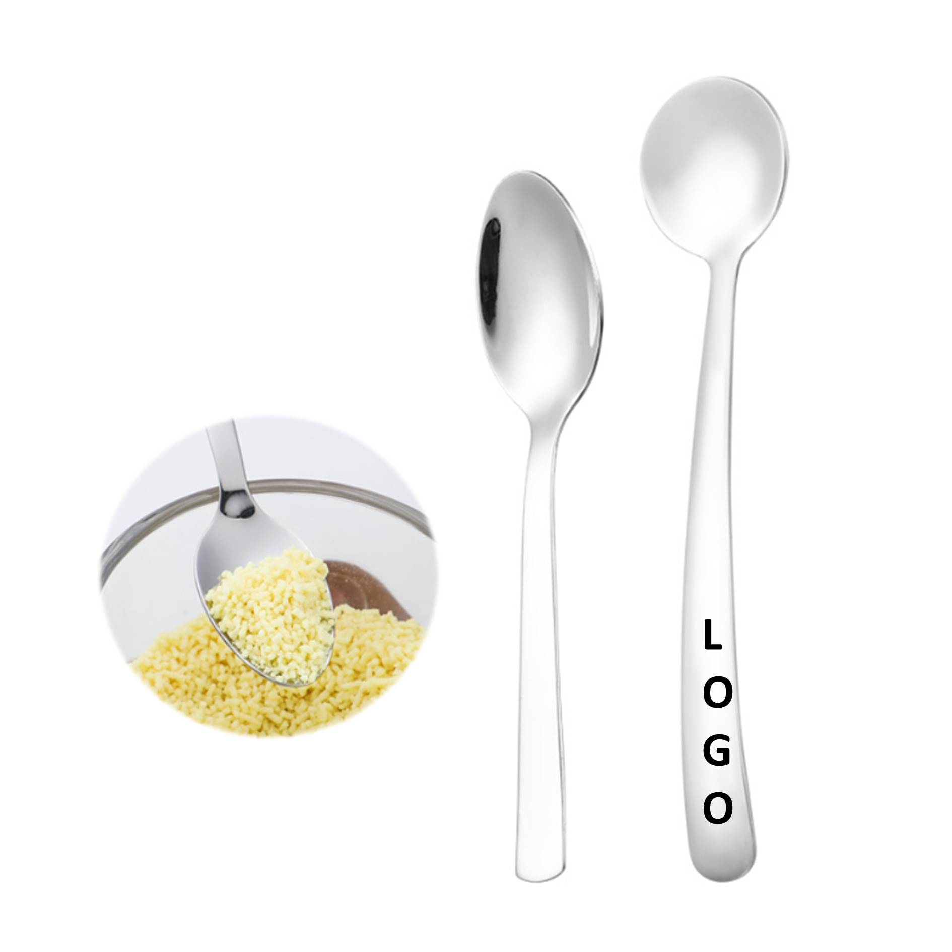 Stainless Steel Coffee Dessert Spoon 5