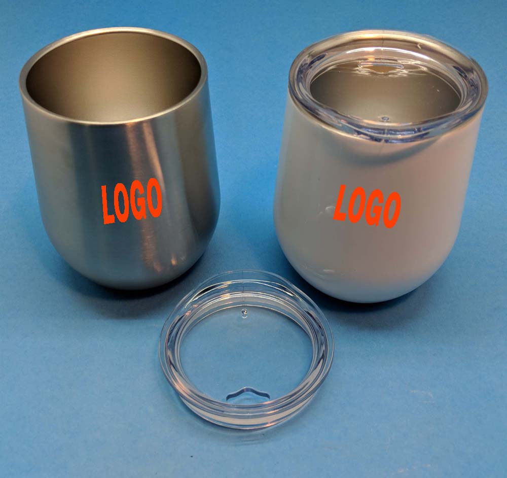 12 OZ Double Wall Stainless Steel Wine Tumbler. 1