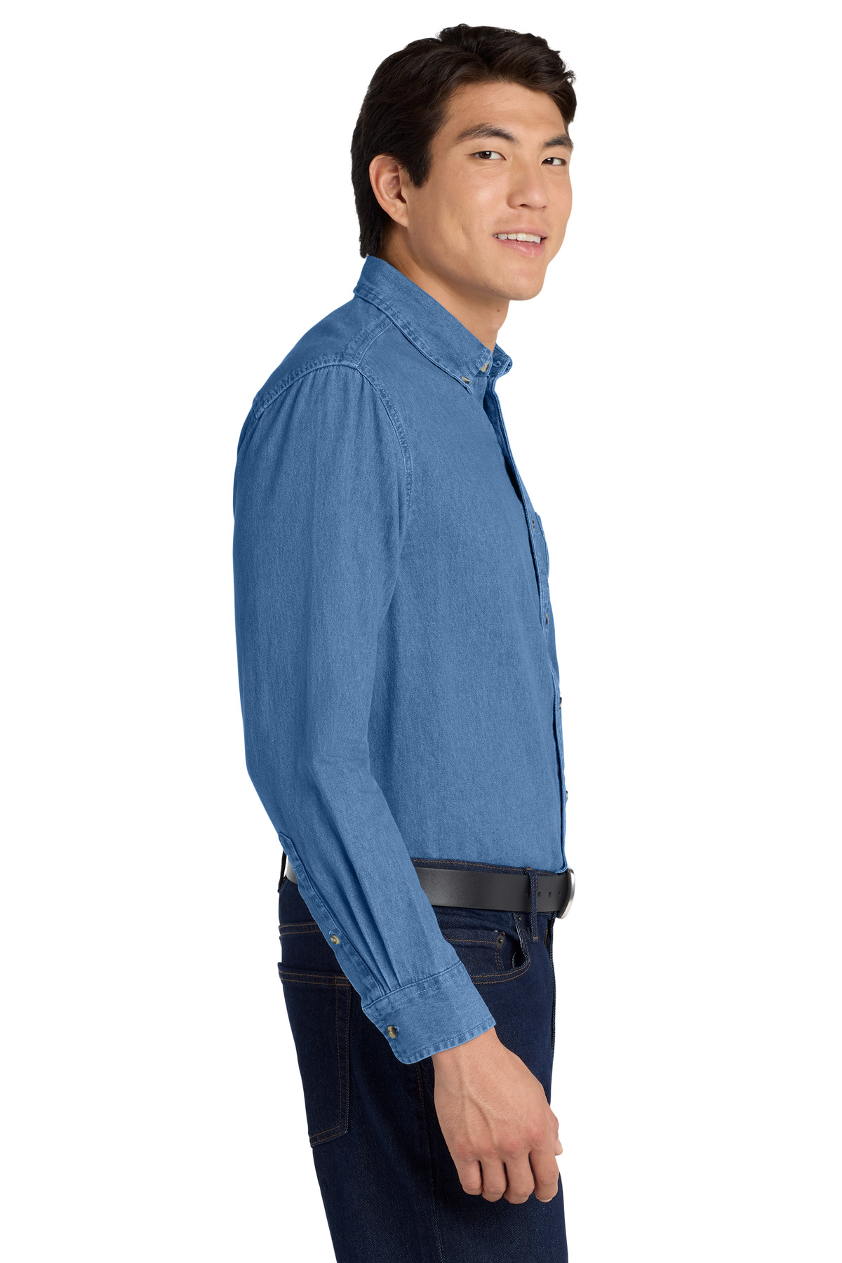 Tall Long Sleeve Denim Shirt