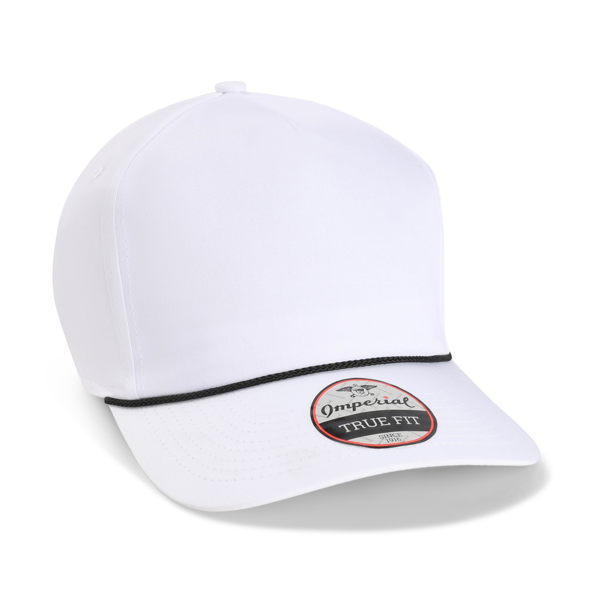 Imperial 5056 5-Panel The Barnes Cotton Rope Cap w/ Leatherette Patches or Embroidery 37