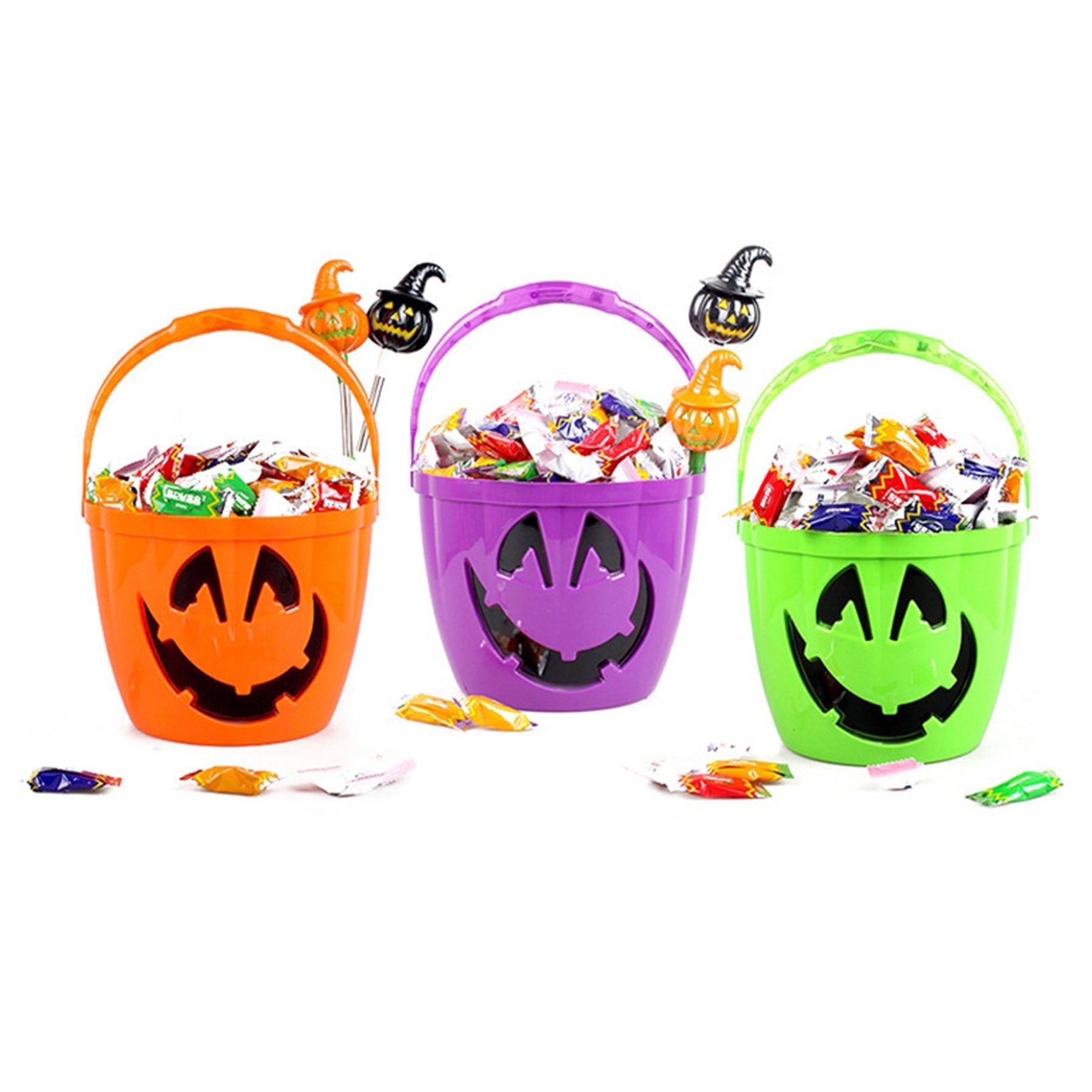 LED Plastic Candy Pumpkin Basket 1
