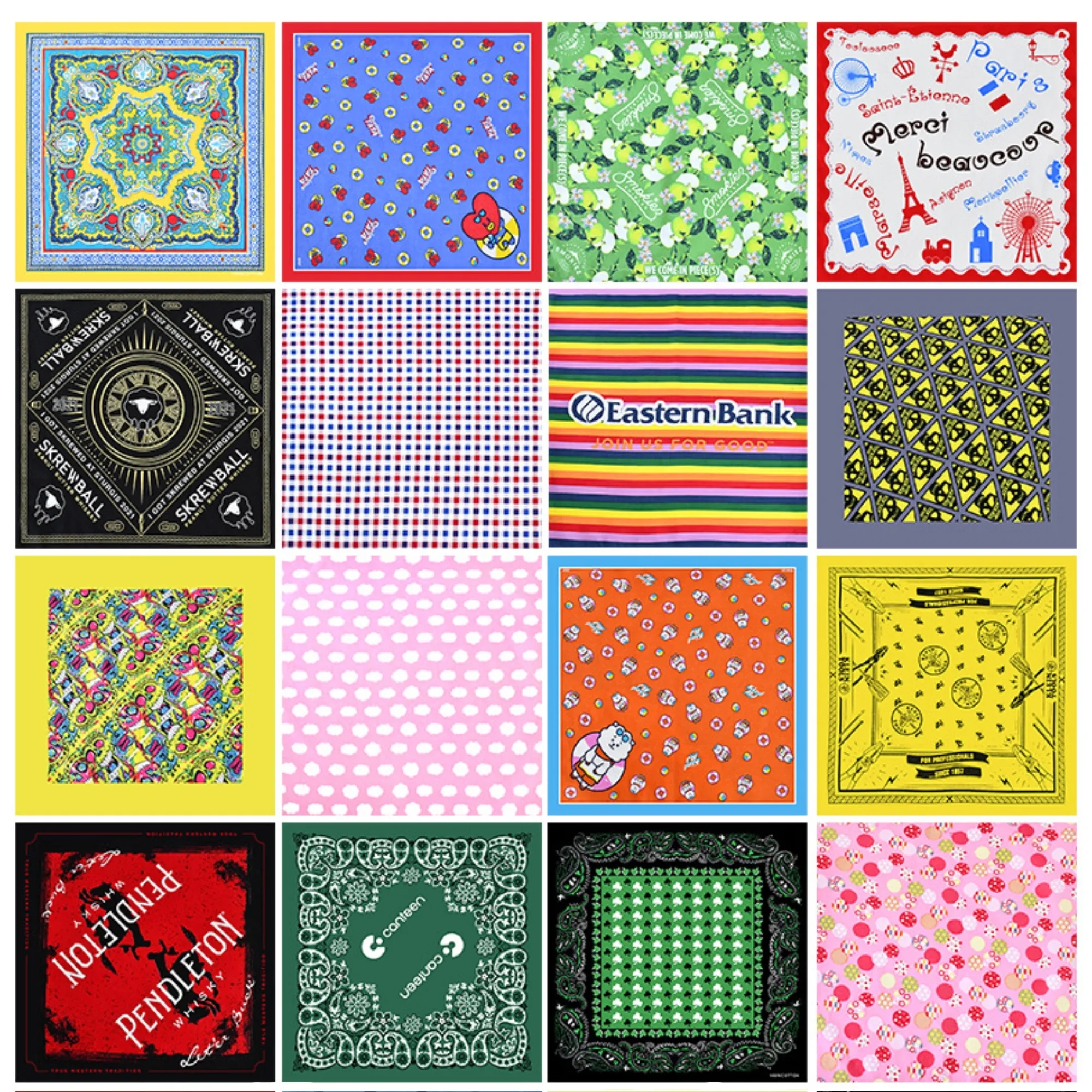 Cotton Full-Color Printed Square Towel 1