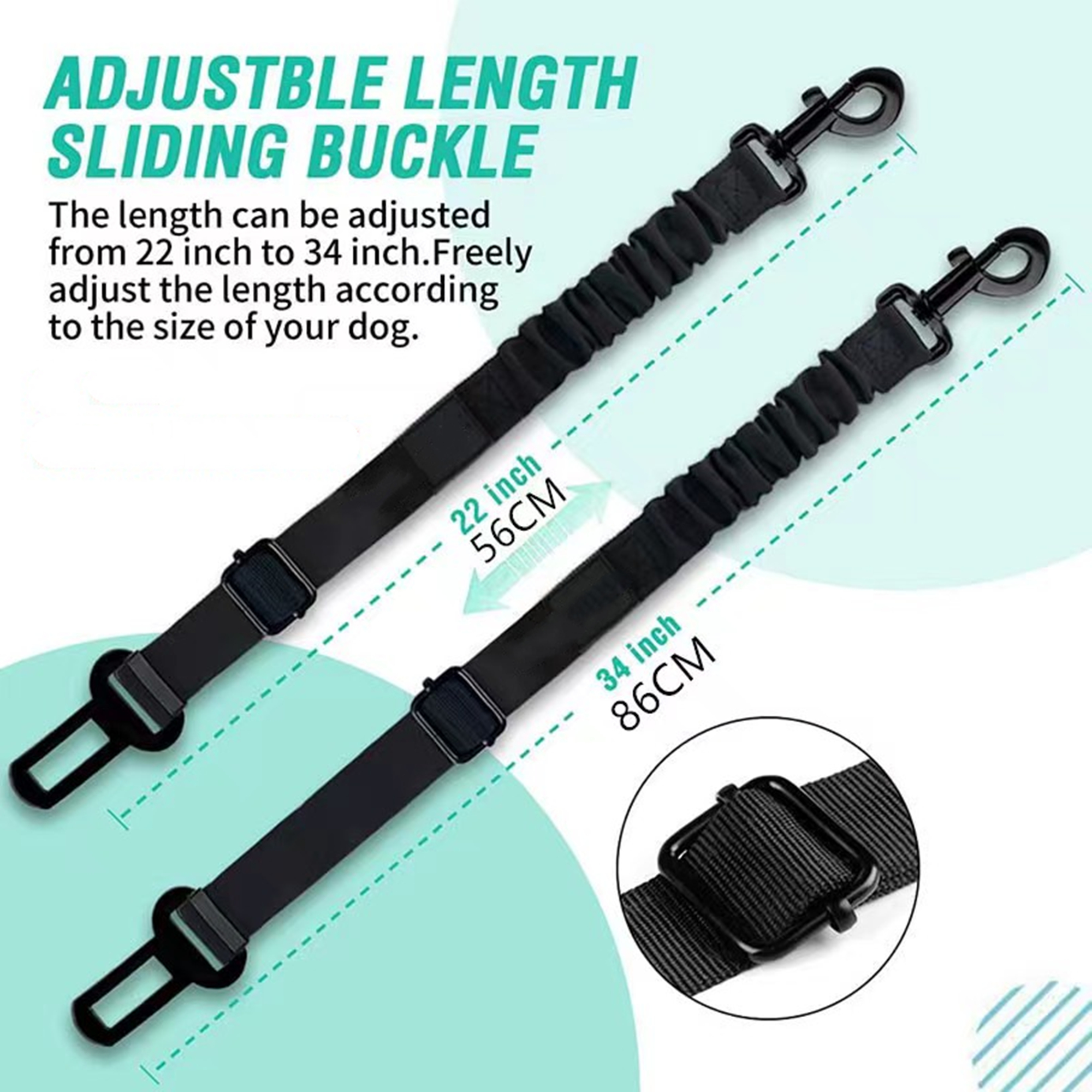 Adjustable Dog Seatbelts Harness For Car 5