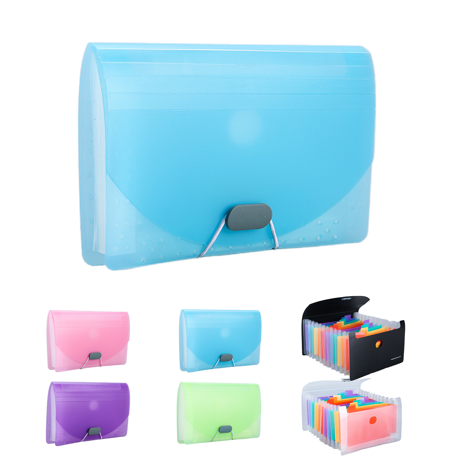 Candy Color 13-Grid A6 File Folder Mini Accordion Purse 6