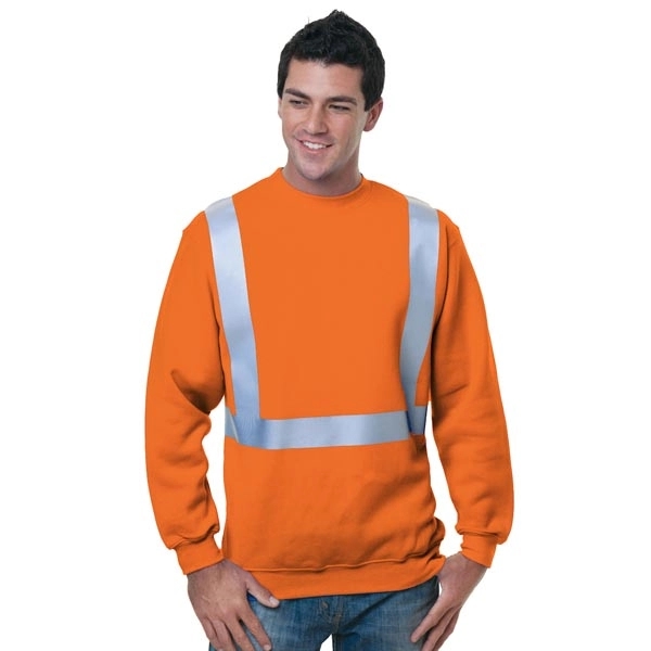 Hi-Vis Crewneck Sweatshirt, custom hoodie or sweatshirt with logo imprint 4