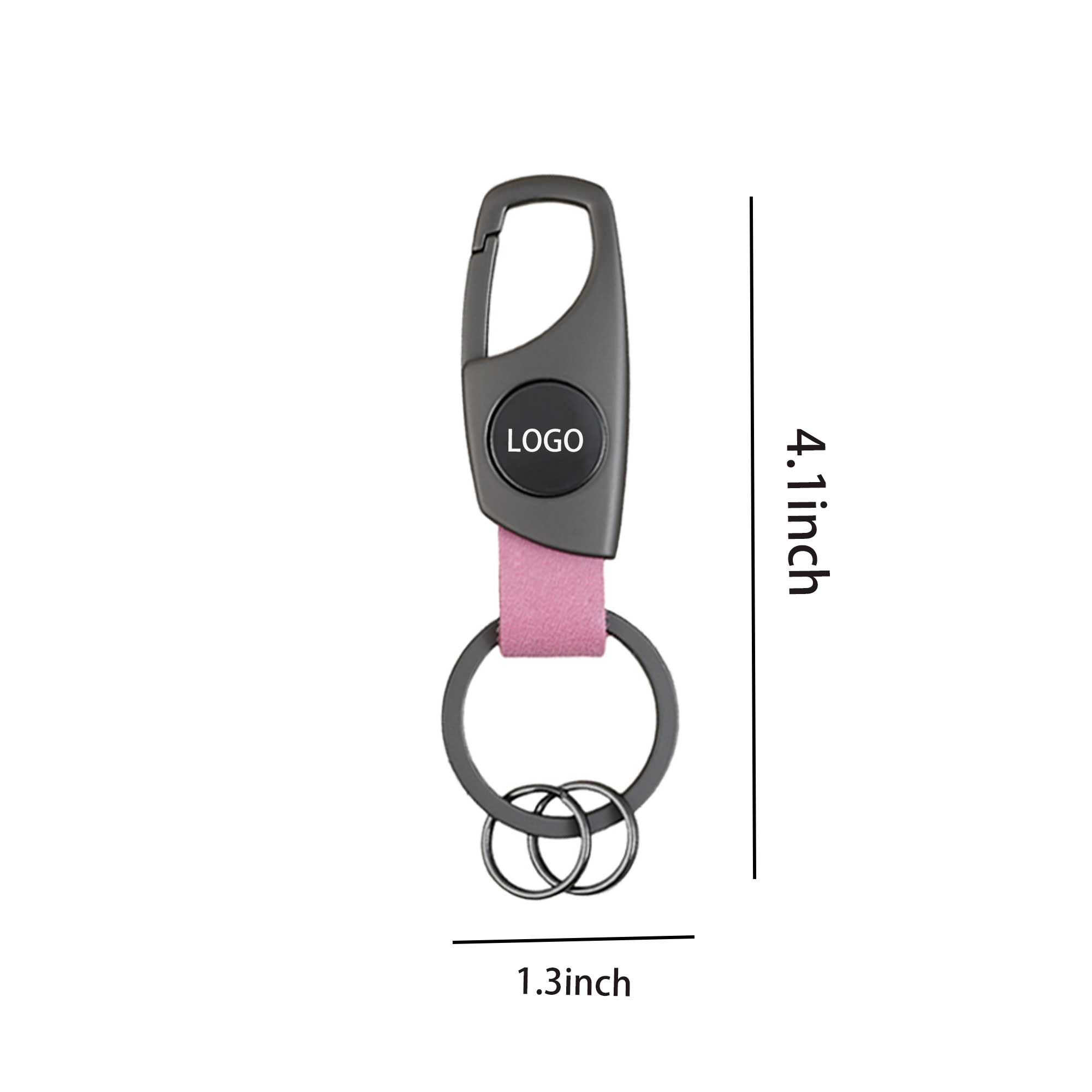 Stainless Steel Leather Keychain 4