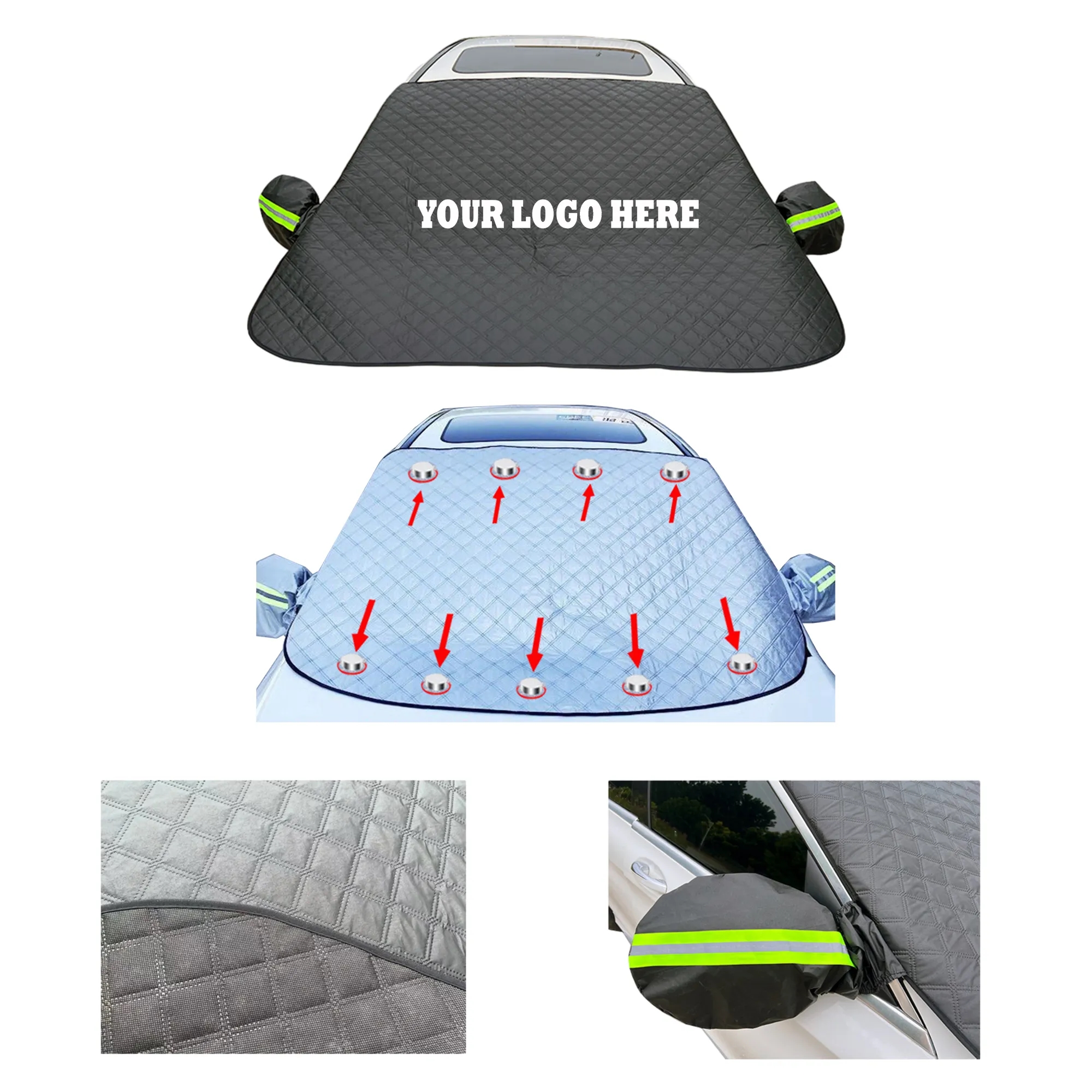 Snow Shield On Front Windshield Of Car Sun Visor MOQ 50Pcs 2