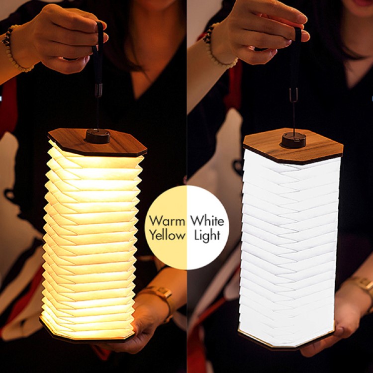 360 Degree Foldable Organ Paper Lamp With Built In 1200mAh Rechargeable Battery 6