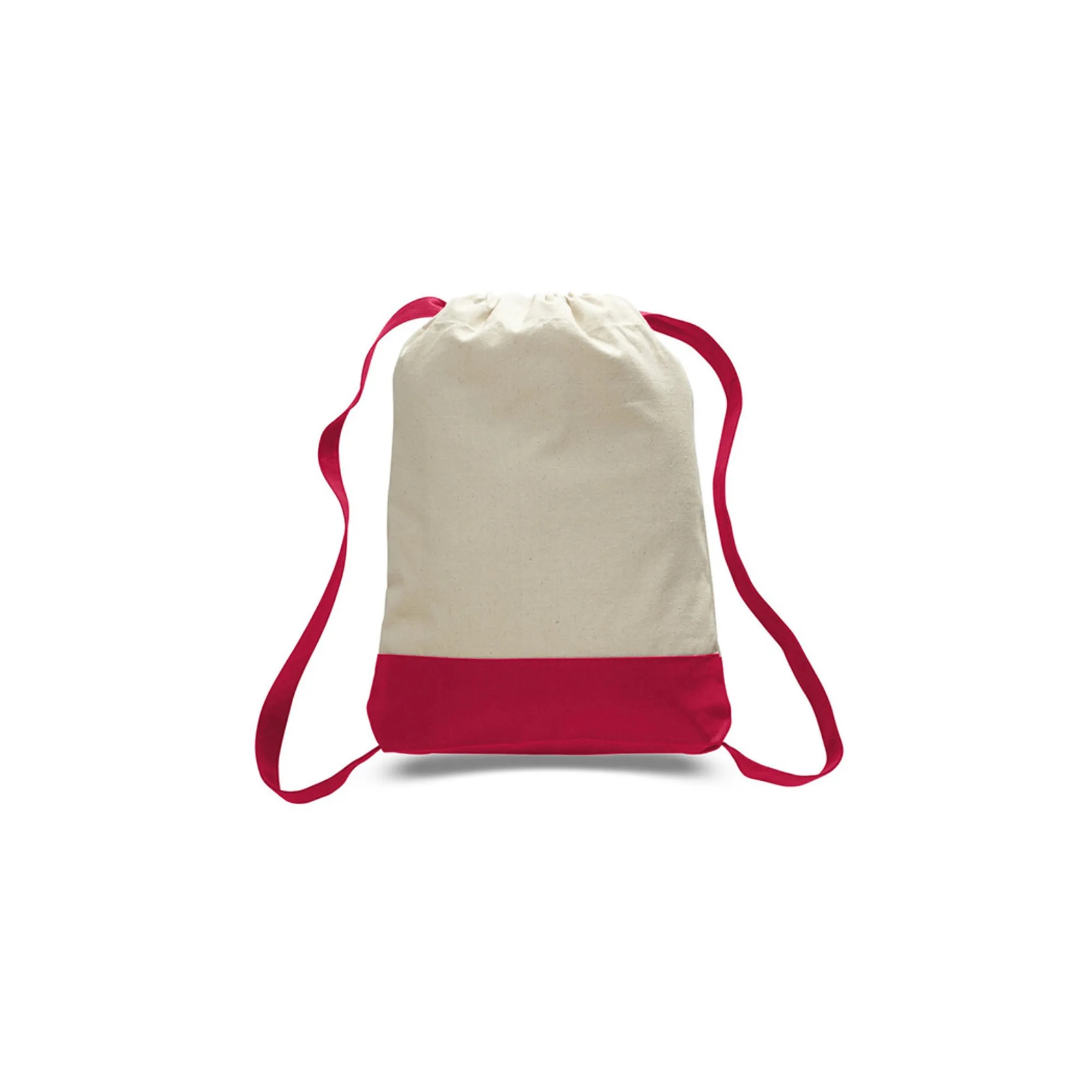 Waterproof Sport Cotton Canvas Drawstring Backpack 4