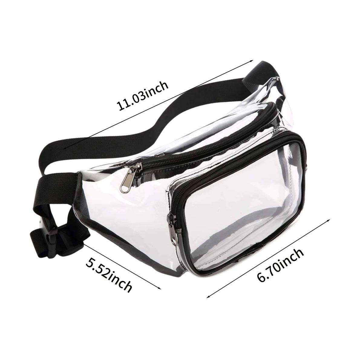 Waterproof PVC Waist Bag with Zipper Pockets 9