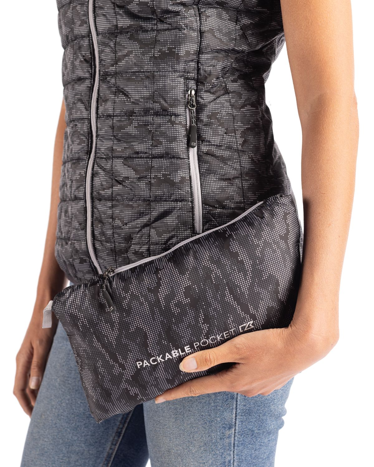 Rainier PrimaLoft Womens Eco Insulated Full Zip Printed Puffer Vest