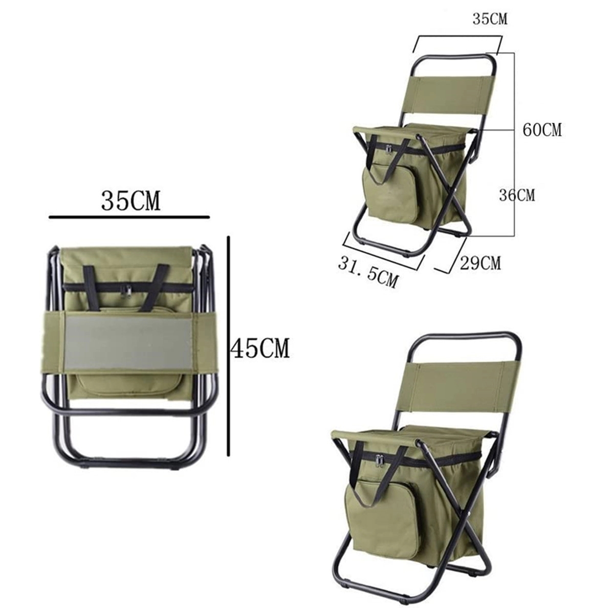Portable Chair With Cooler Bag 1