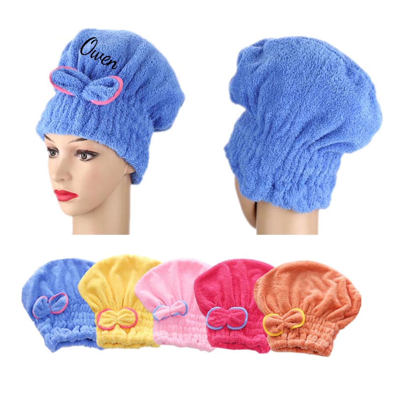 High Density Coral Fleece Drying Cap 1