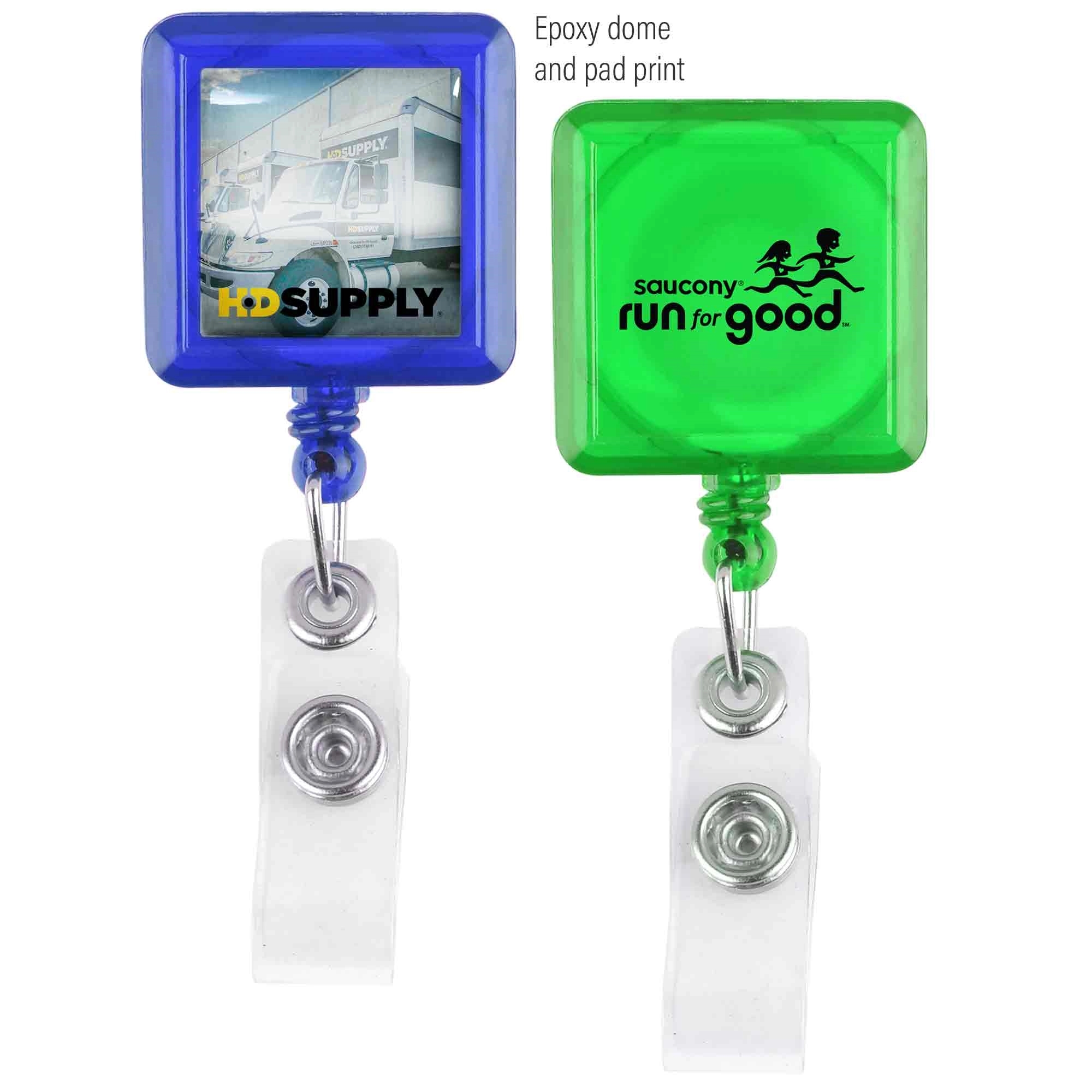 Square-Shaped Retractable Badge Holder 7