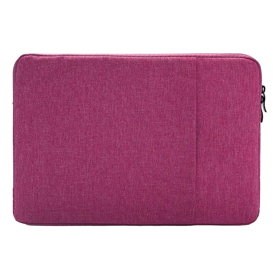 Oxford Laptop Sleeve with Plush Interior and Front Zipped Compartment 3