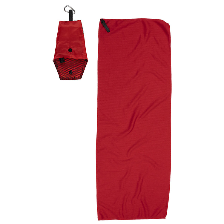 "Cool-n-Go" Full Size (12" x 32") Cooling Towel in Carabiner Pouch. 3