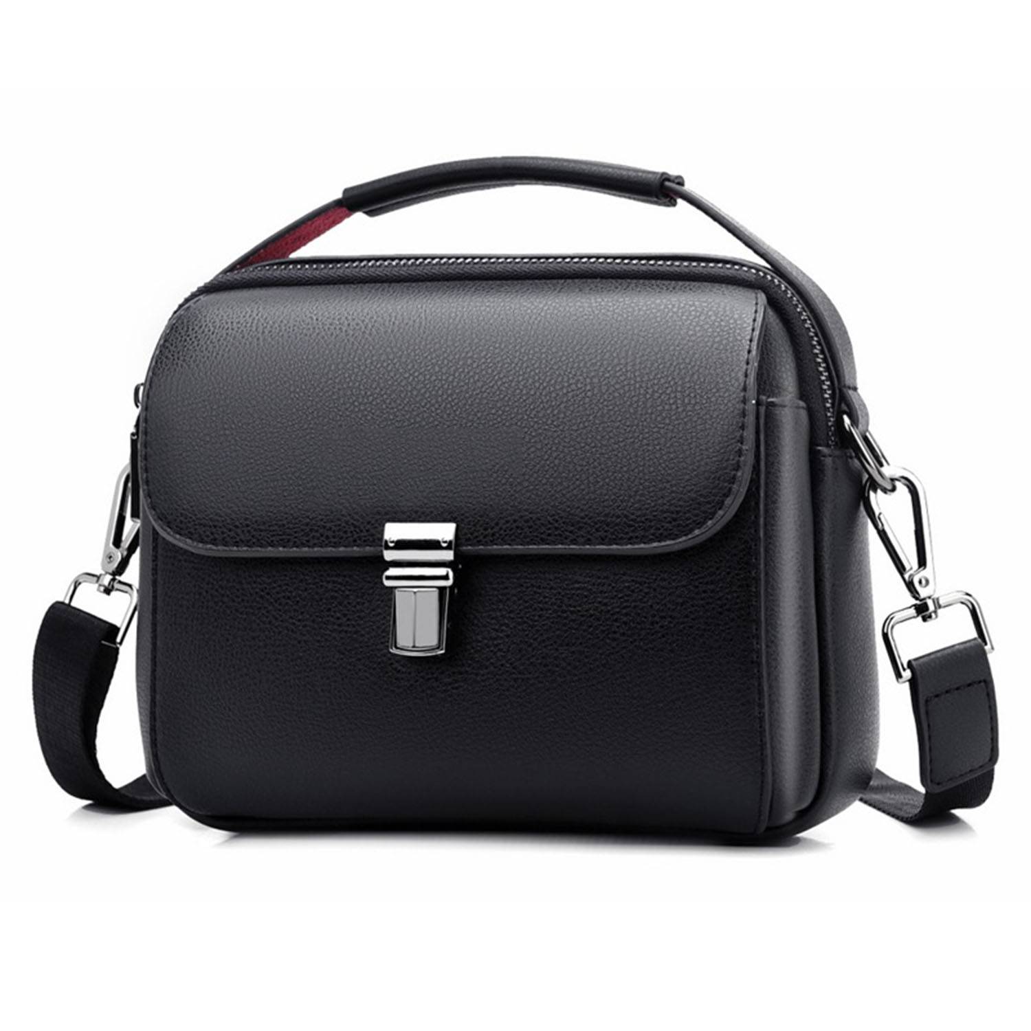 PU Leather Business Briefcase Crossbody Bag 2