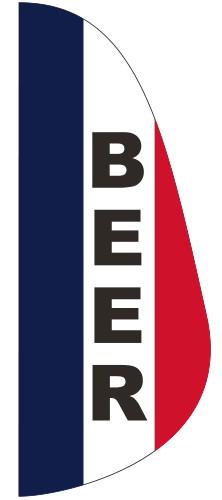 "BEER" 3' x 8' Message Feather Flag 1