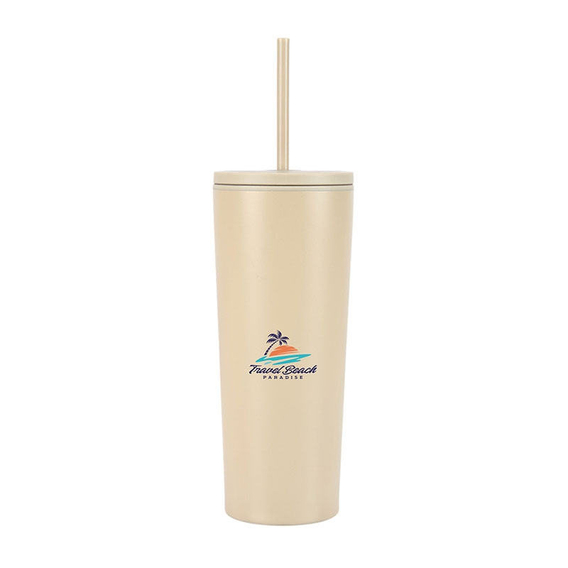 Bayard 24 oz. Double Wall Steel/PP Liner Straw Tumbler 16