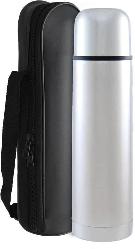 16.9 oz. Stainless Steel Thermos with Vinyl Case 1