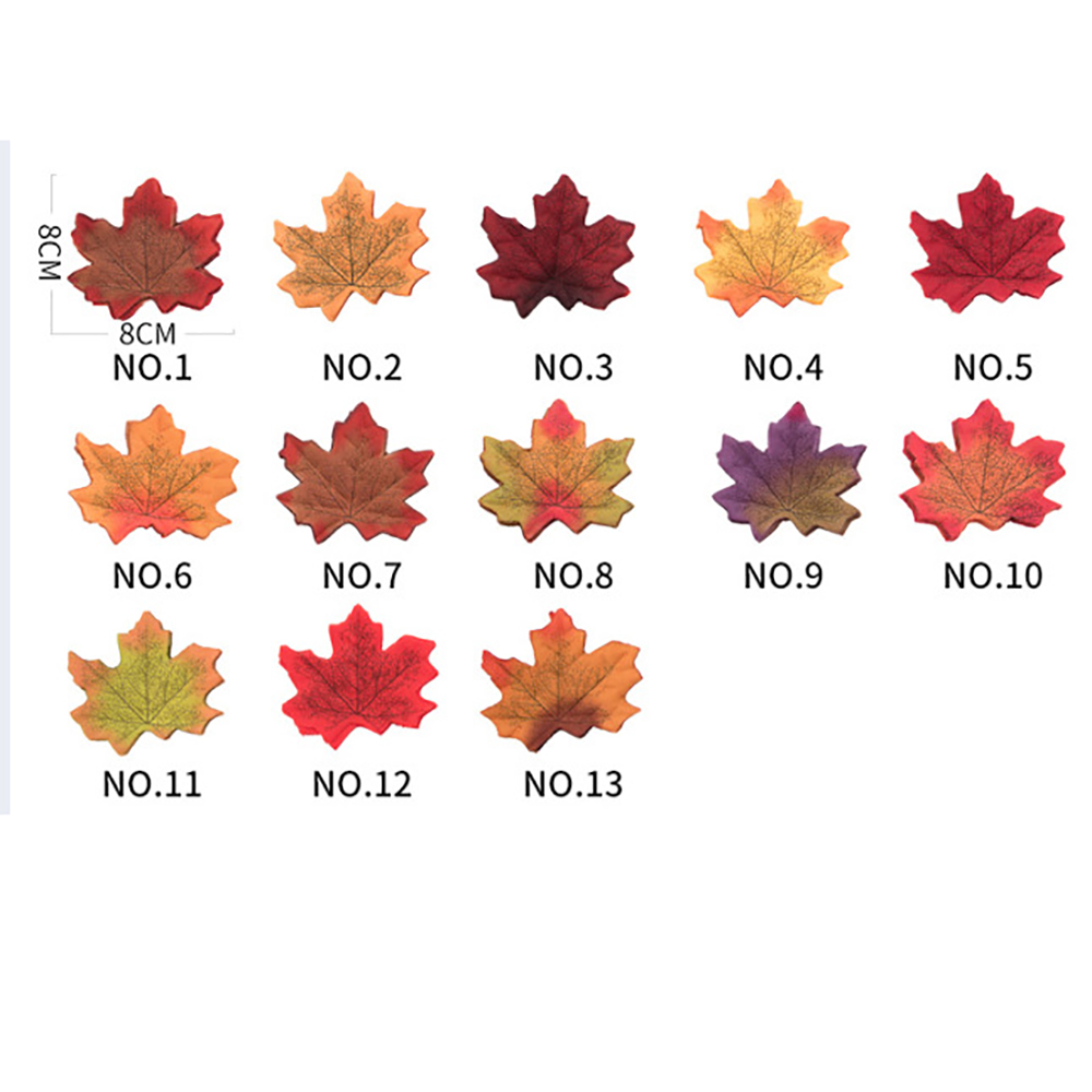 8cm 50pcs Artificial Thanksgiving Day Maple Leaf 3