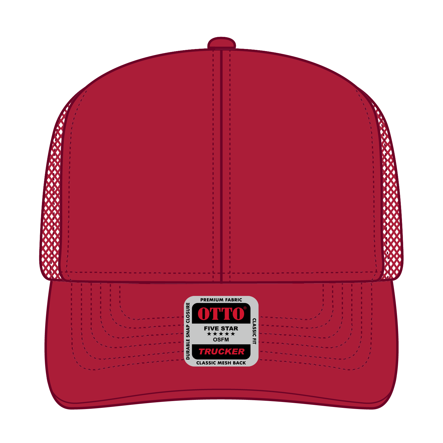 OTTO CAP® 6 Panel Mid Profile Mesh Back Trucker Hat 1