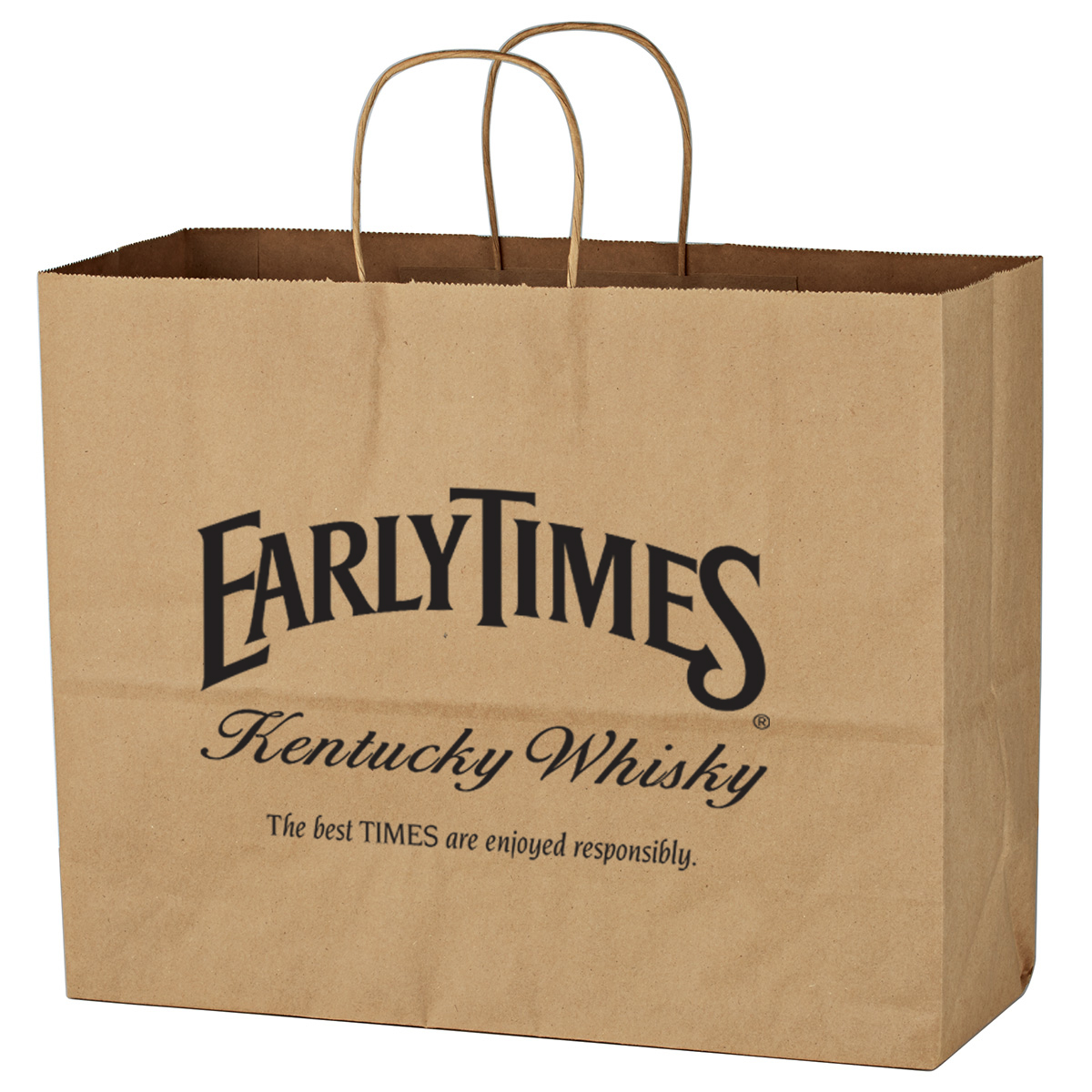 Kraft Paper Brown Shopping Bag - 16" x 12-1/2" 3