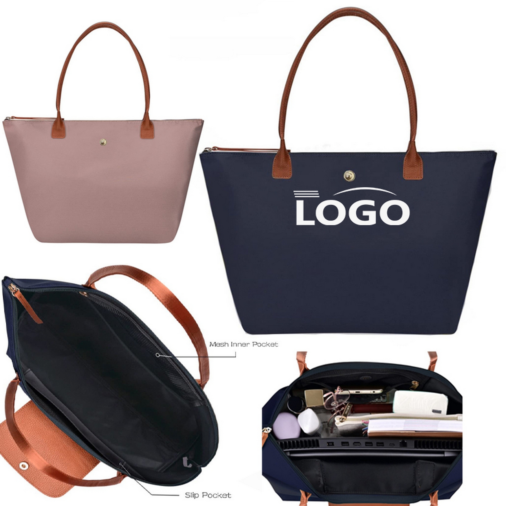 Foldable Large Capacity Women'S Shoulder Shopping Bag Tote Bag 4