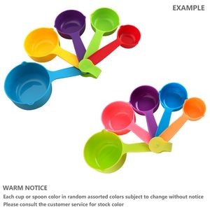 Assorted Color 5 In 1 Measuring Spoon Set With Volume Markings 2