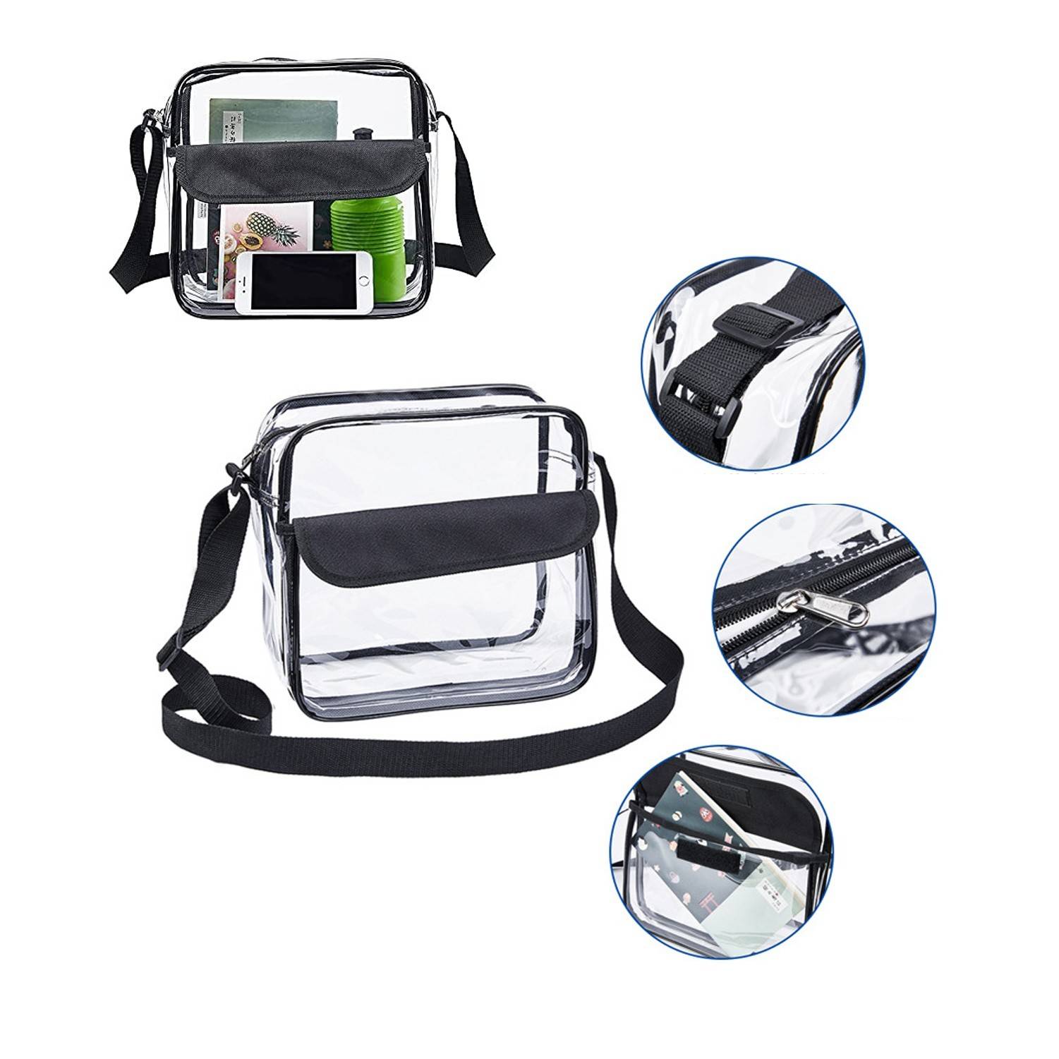 Clear Cross Body Messenger Bag 2