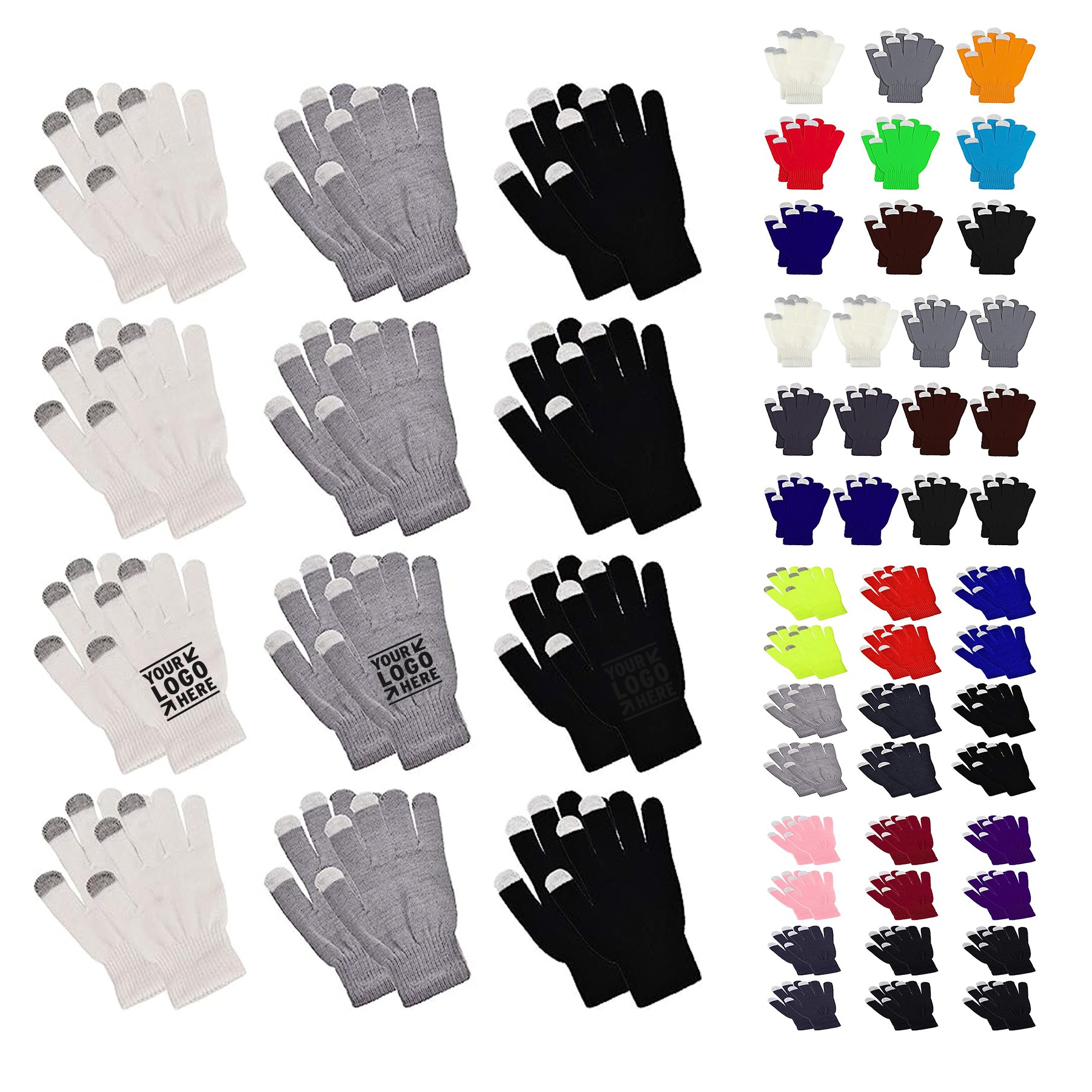 Touchscreen Gloves Stretch Knitted Texting Gloves 3