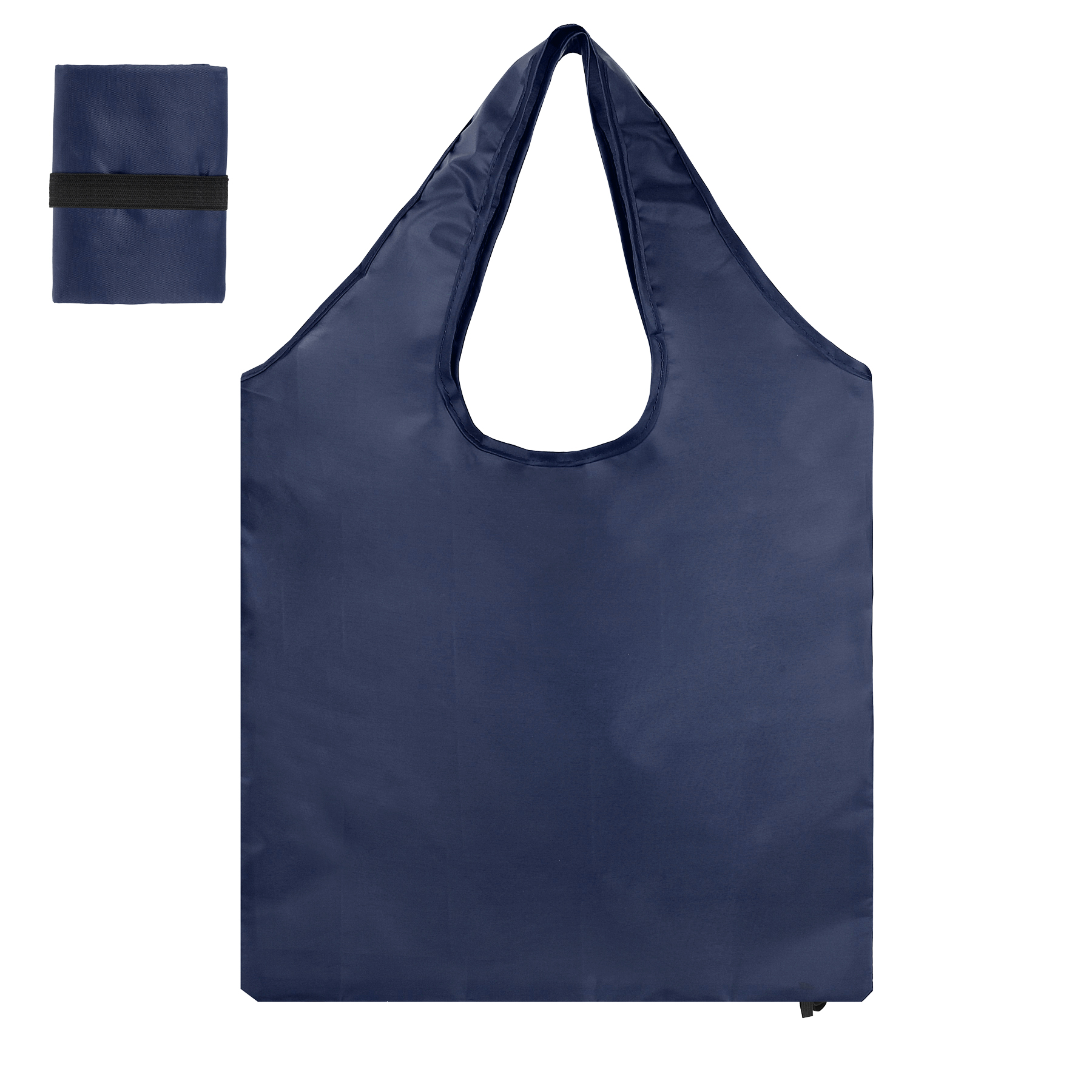 Reusable Folding Polyester Shopping Tote Bag With Elastic Strap 10