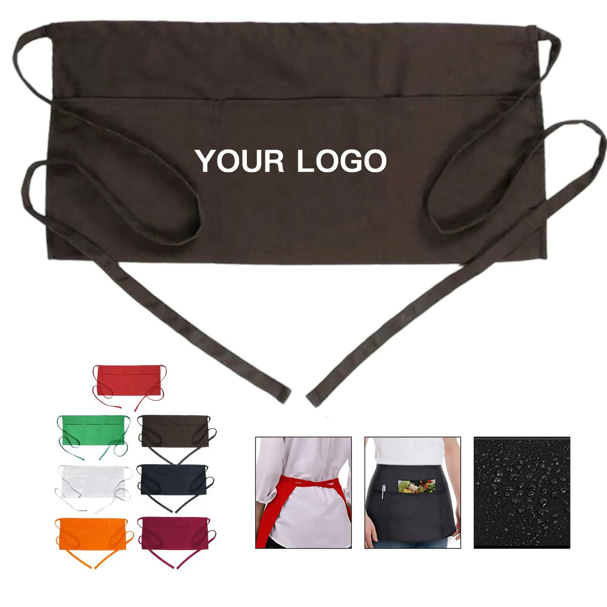 Utility Server Apron with Pocket Organizer 4