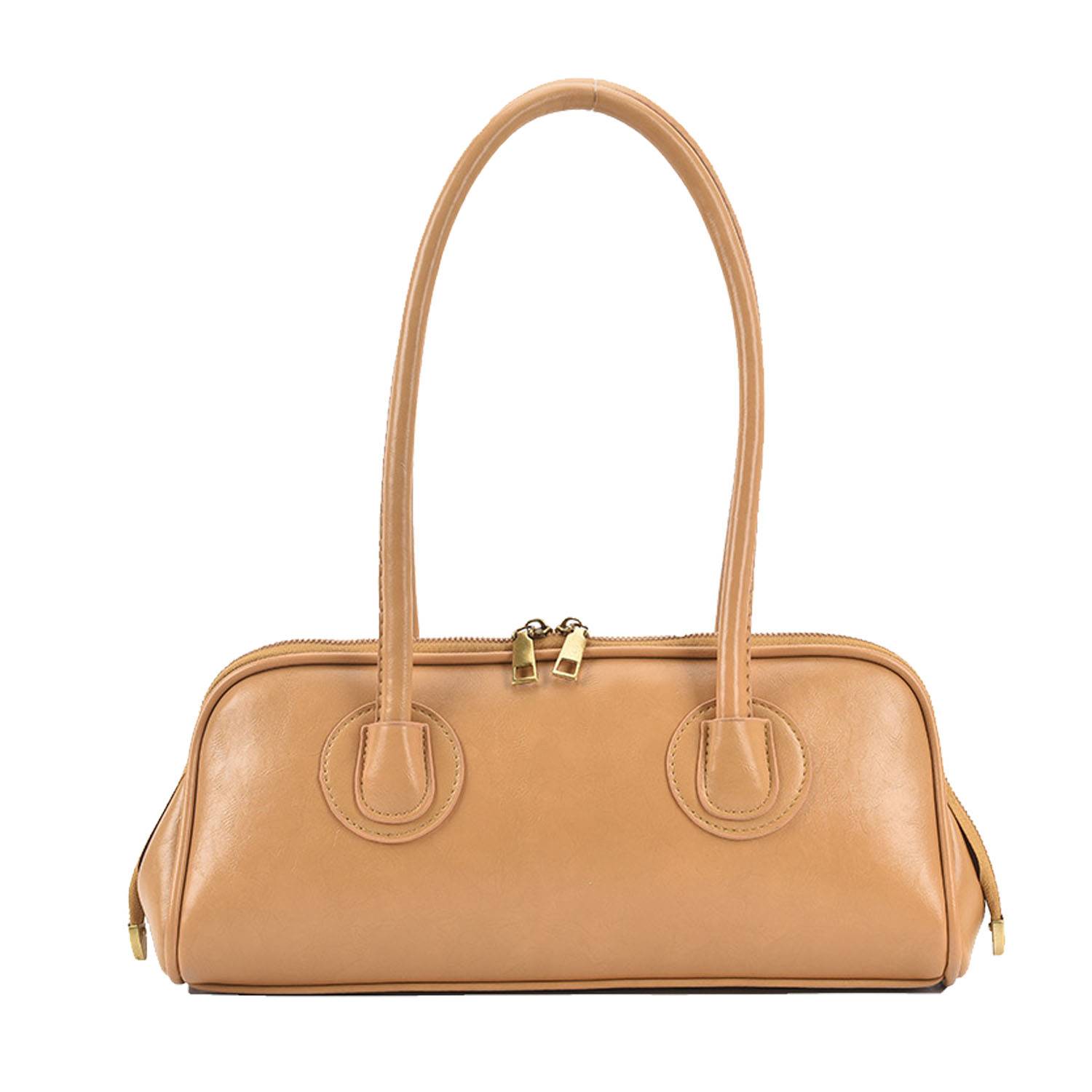 Women's PU Leather Shoulder Bag w/ Zipper 4