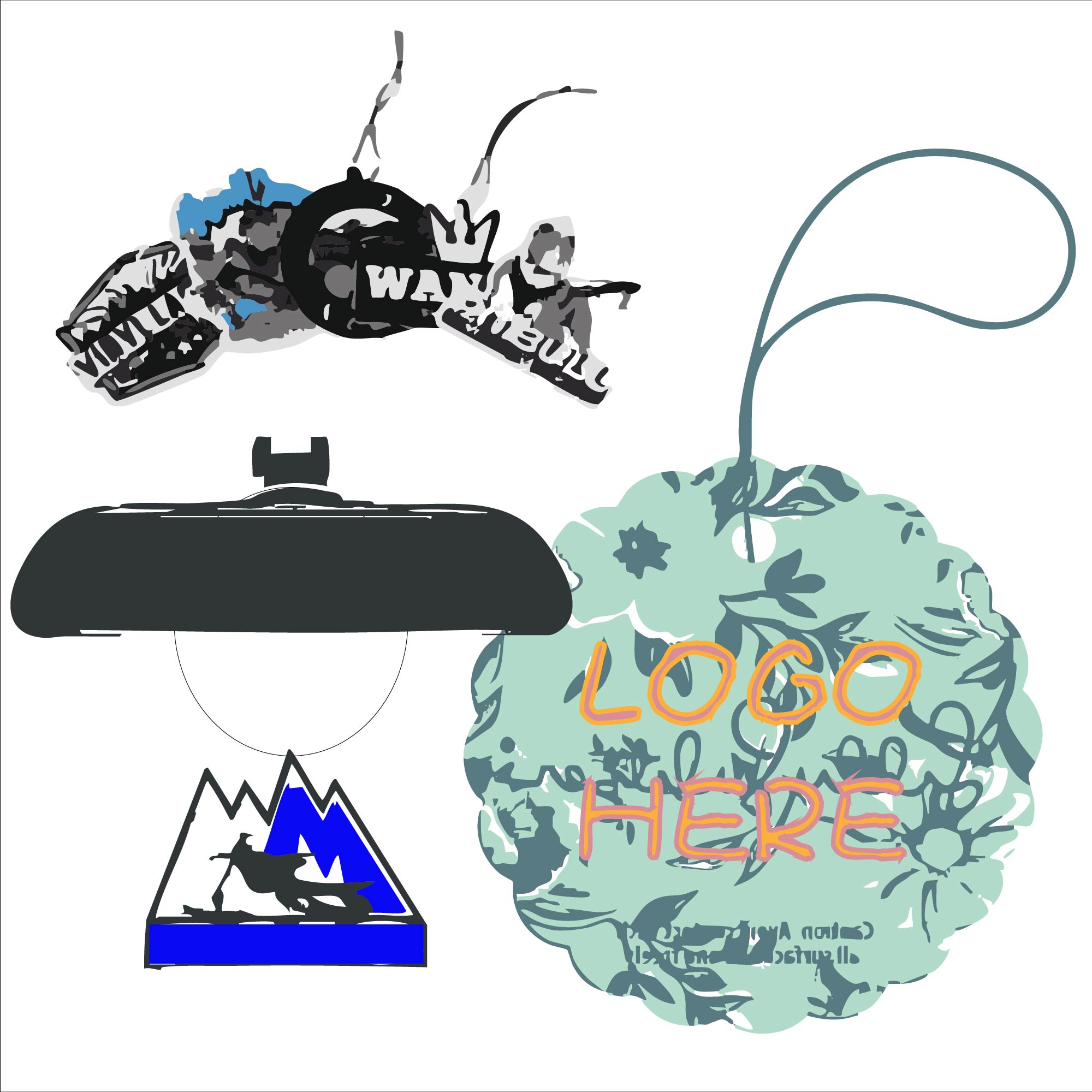 Shape Full Color Paper Car Air Fresheners 2