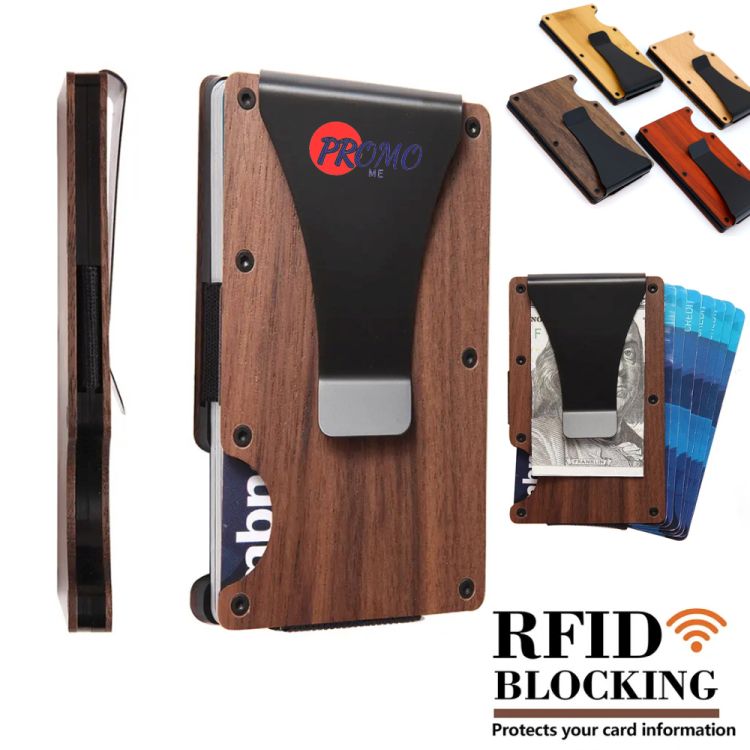 Minimalist Slim RFID Wallet Wood Credit Card Holder 2