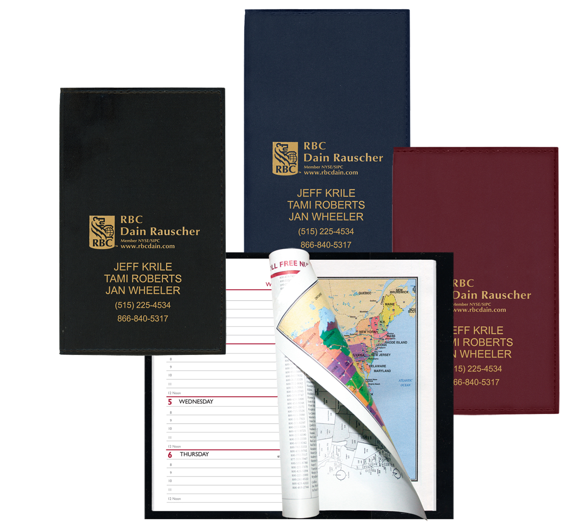 Soft Cover Vinyl Sewn Ireland Weekly Planner w/ Map / 2 Color Insert 3