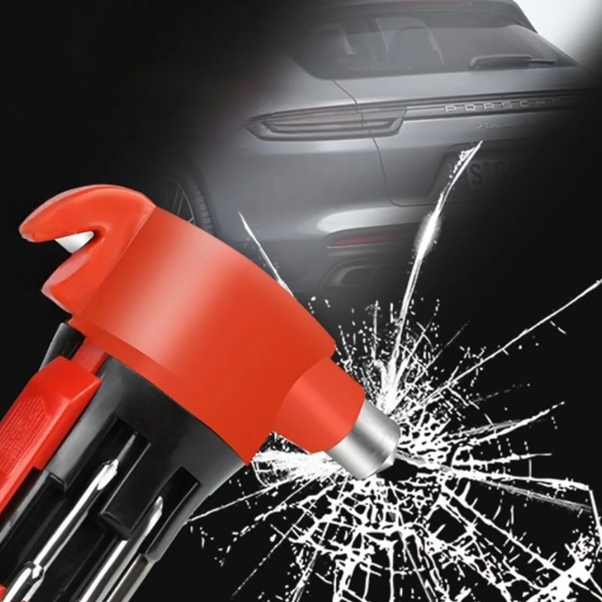 12 In 1 Emergency Car Multi-Tool With Safety Hammer & Light 6