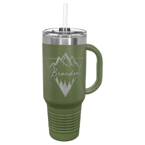 Polar Camel 40 Oz. Travel Mug With Handle, Straw Included 19