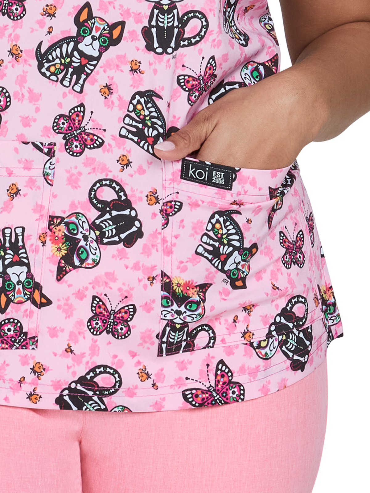 koi - Basics - Women's Two-Pocket Athletic-Inspired, Breathable Mesh Leslie Top 27