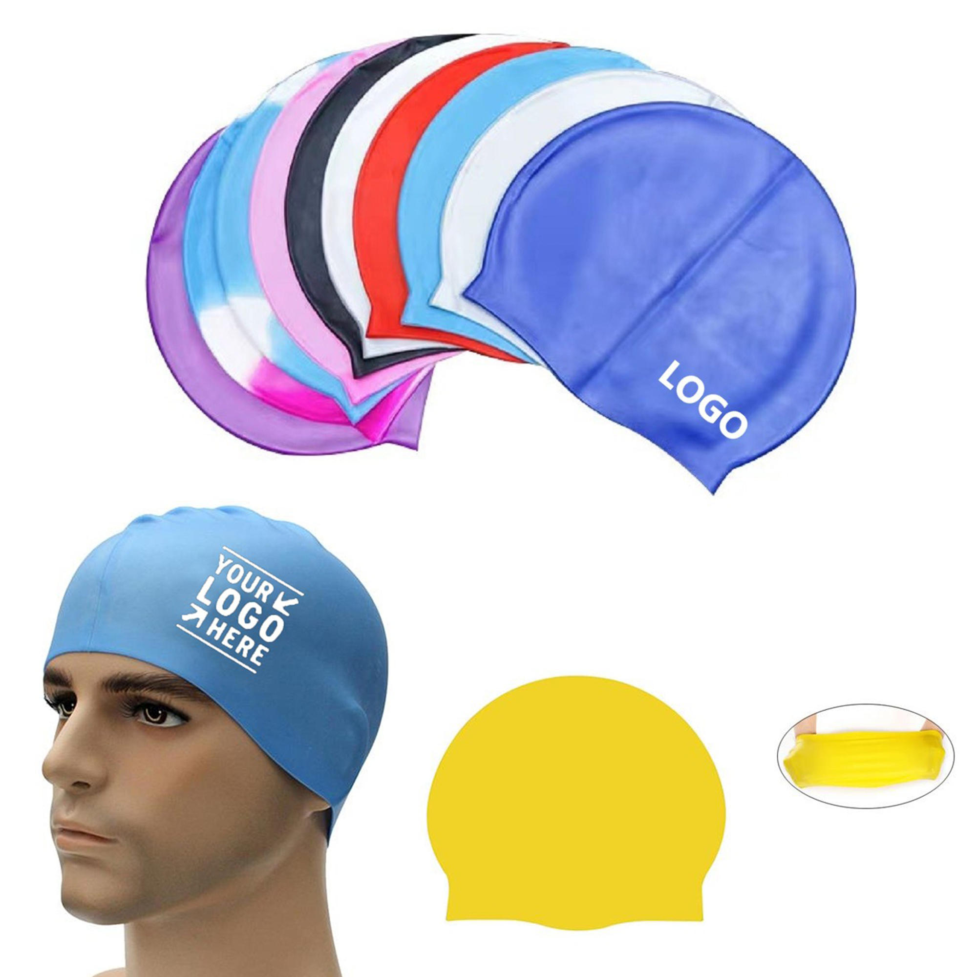Comfortable Silicone Swim Cap 1