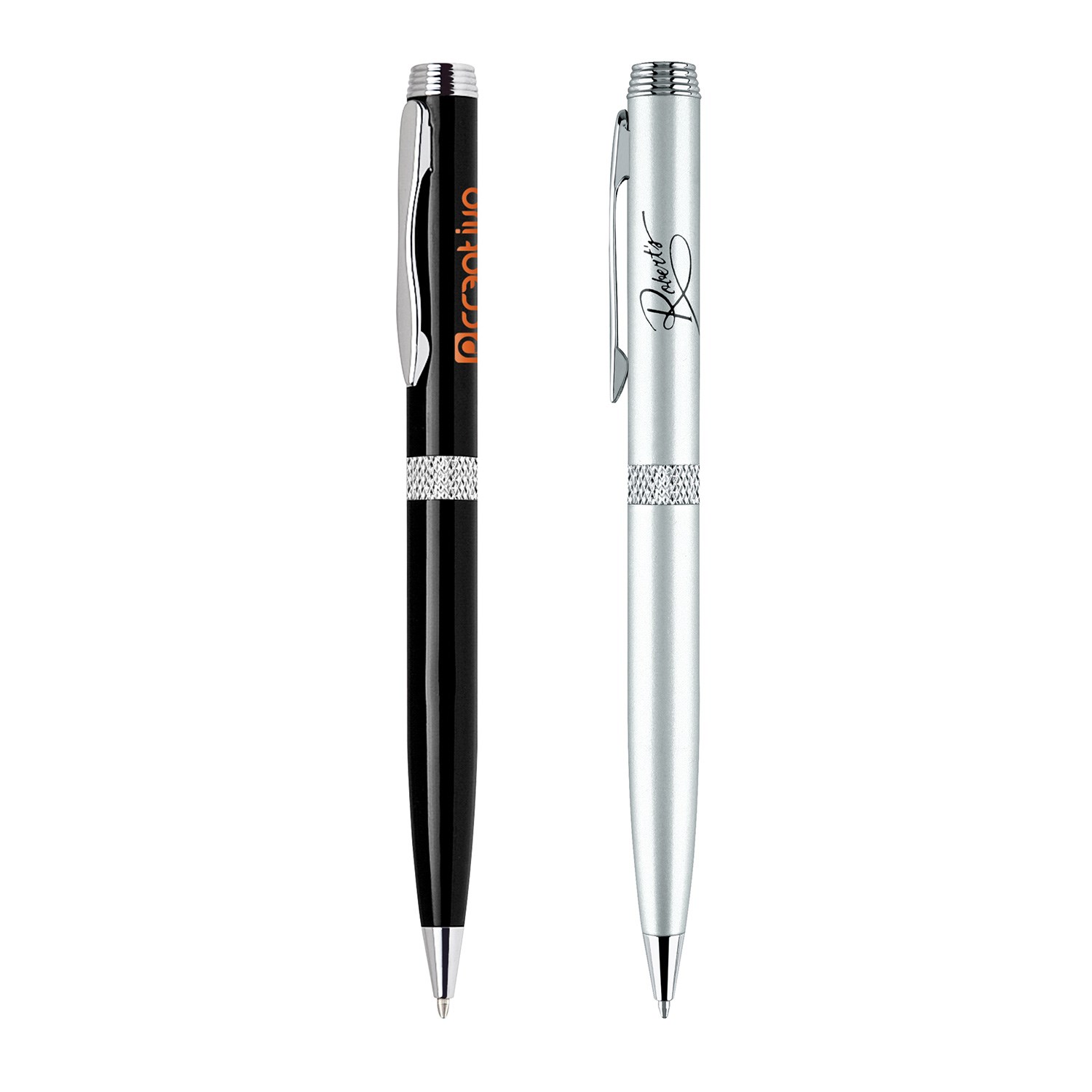 Aluminum Diamond Rollerball Twist Metal Pen